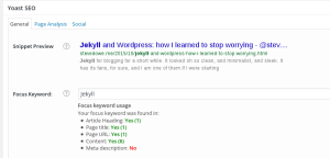 Yoast SEO screenshot