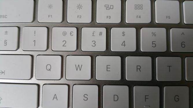 '3' key on Mac keyboard.