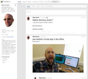 Screenshot of my friendica profile